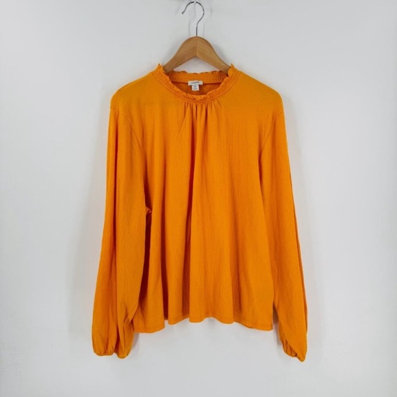 J Crew Factory marigold ruffle top - Picture 8 of 8